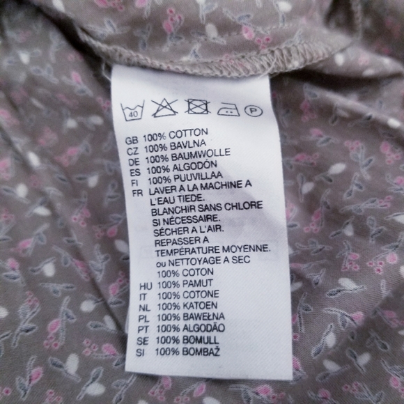 Cottagecore Floral Gray Button-Up Dress Size 34 XS - Picture 6 of 11